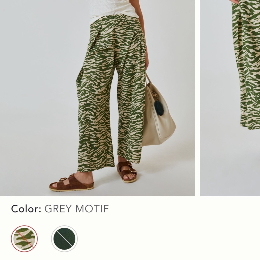 Anthropologie Daily Practice Green Animal Patterned Women's Pants XS